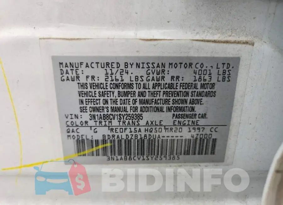 3N1AB8CV1SY259385 Photo# 12