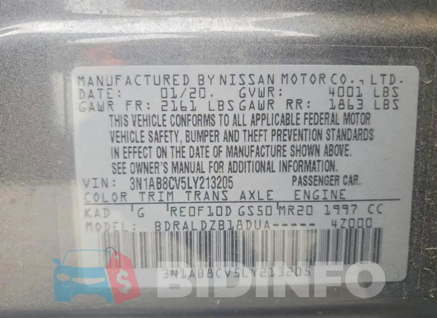 3N1AB8CV5LY213205 Photo# 12