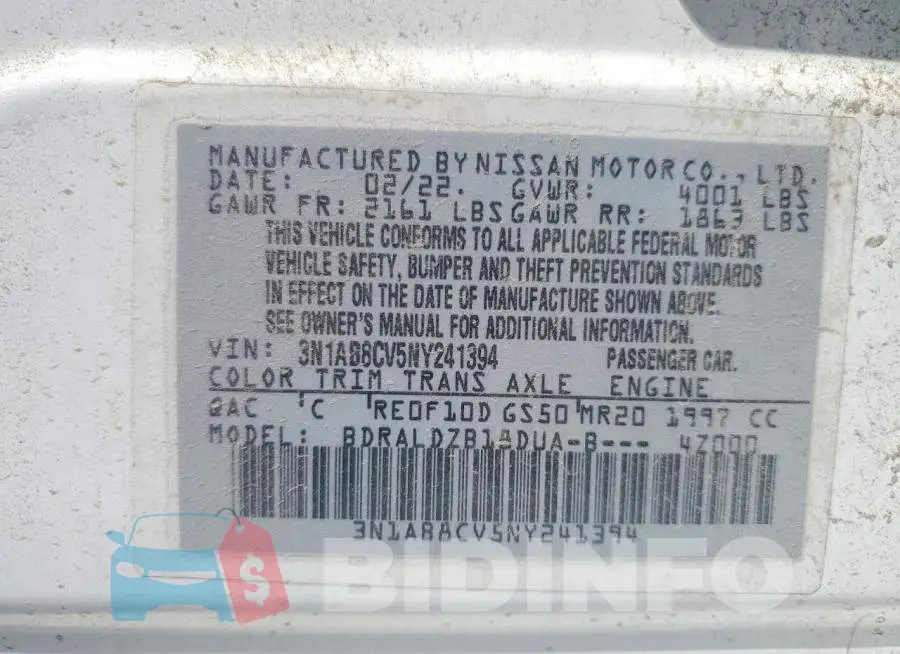 3N1AB8CV5NY241394 Photo# 12