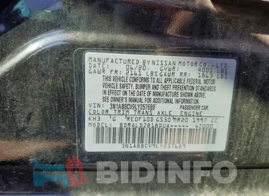 3N1AB8CV9LY257689 Photo# 12