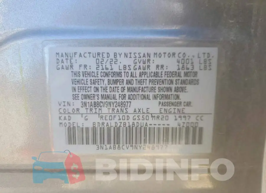 3N1AB8CV9NY248977 Photo# 12