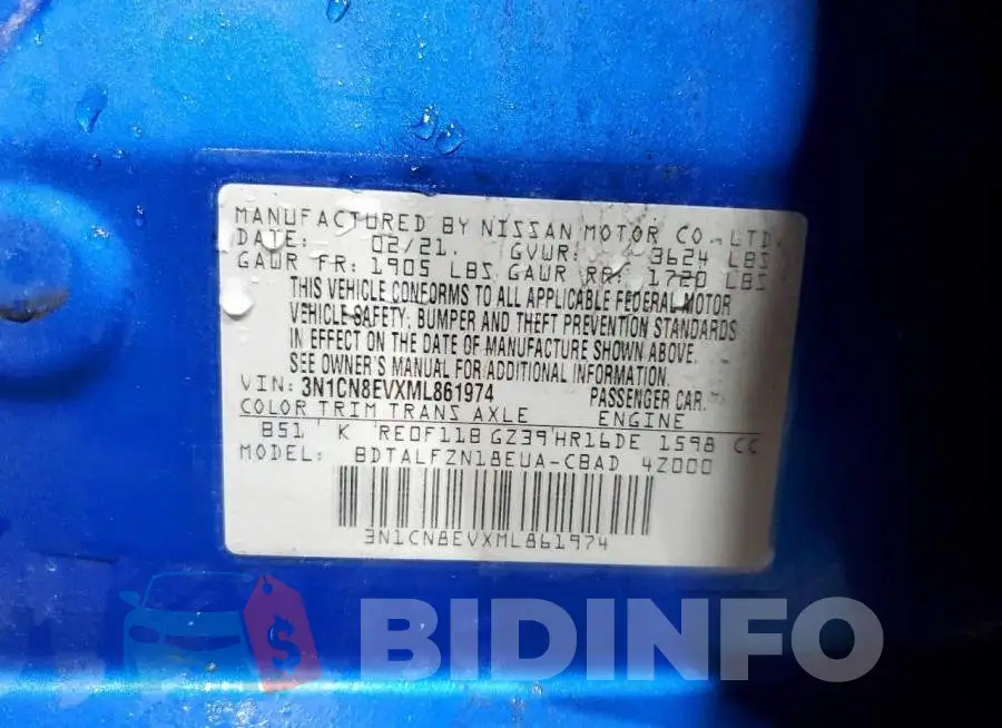 3N1CN8EVXML861974 Photo# 13