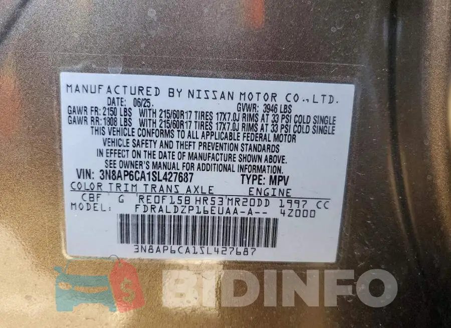 3N8AP6CA1SL427687 Photo# 13