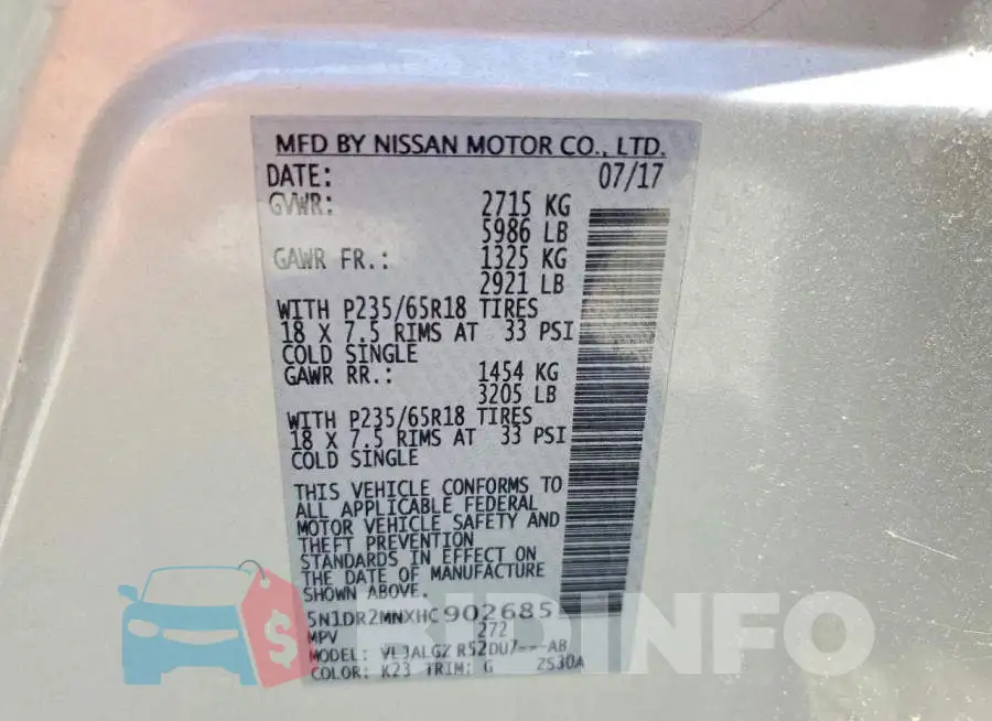 5N1DR2MNXHC902685 Photo# 14