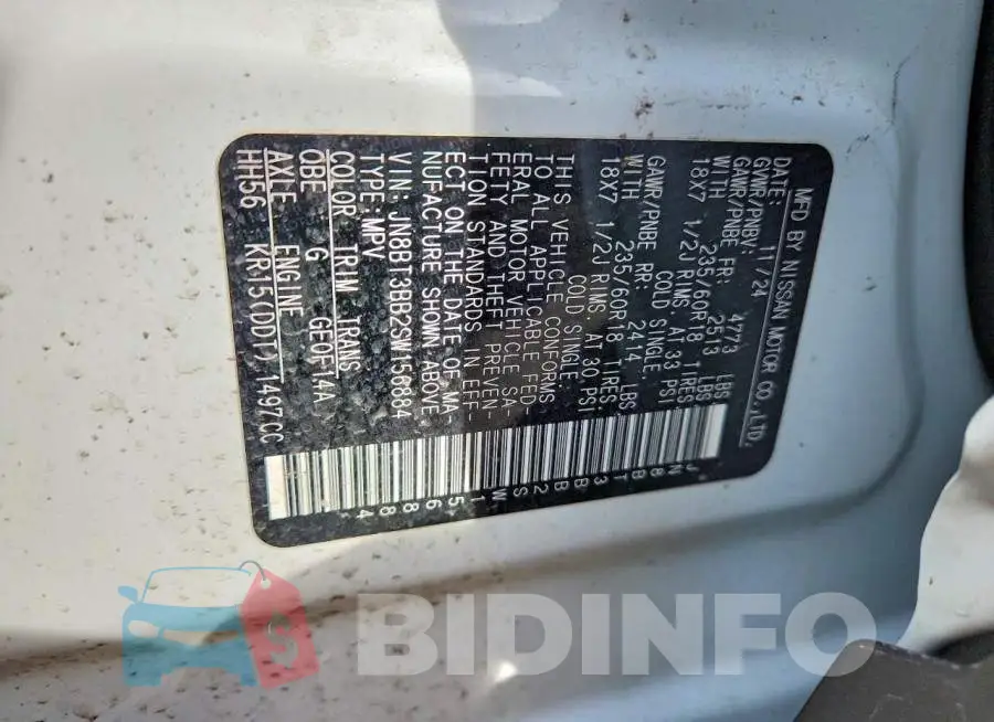 JN8BT3BB2SW156884 Photo# 13