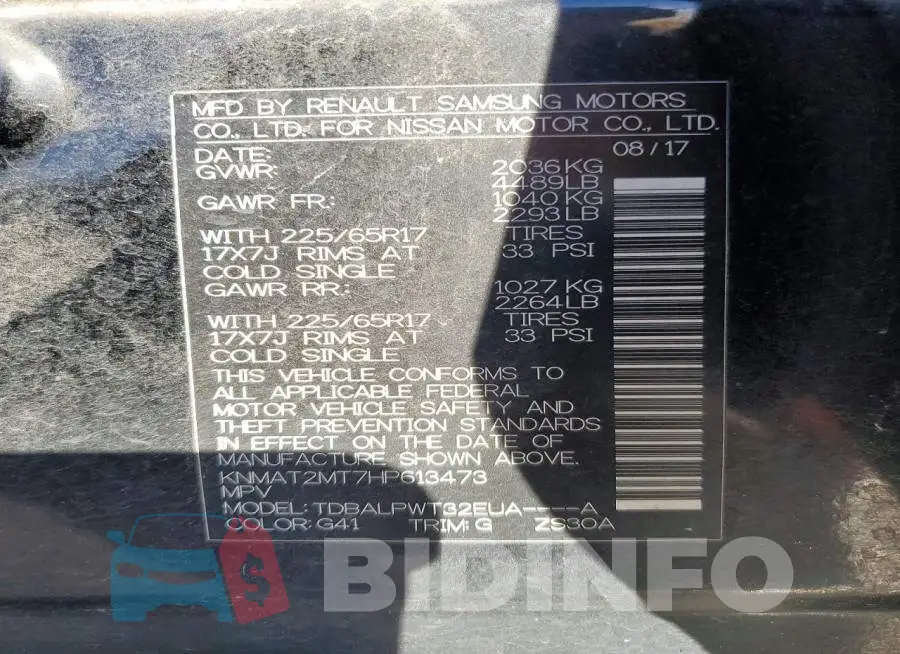 KNMAT2MT7HP613473 Photo# 14