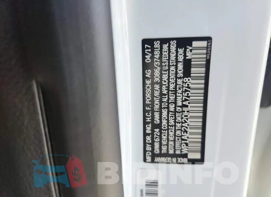 WP1AE2A20HLA75758 Photo# 13