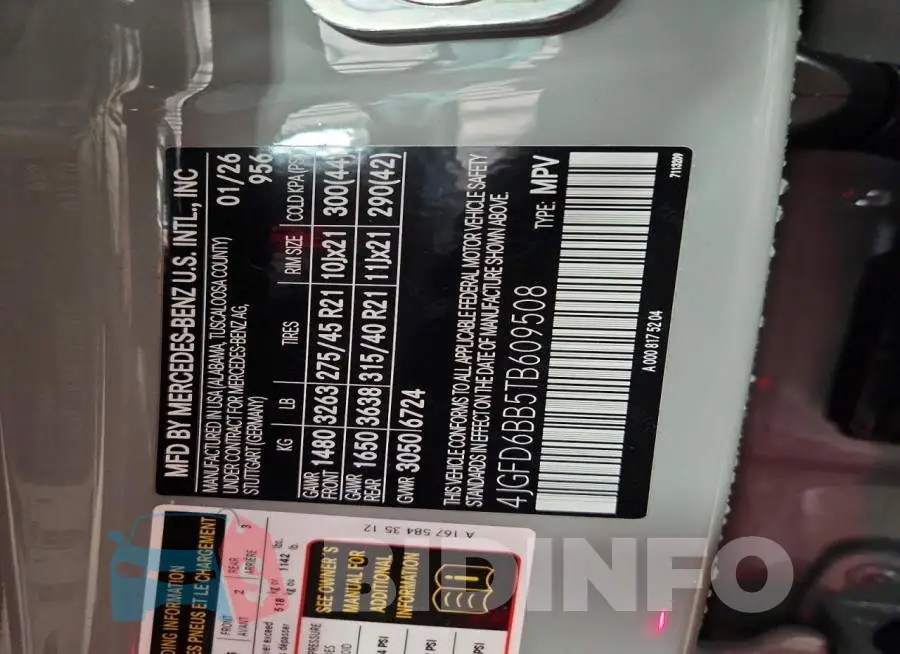 4JGFD6BB5TB609508 Photo# 14