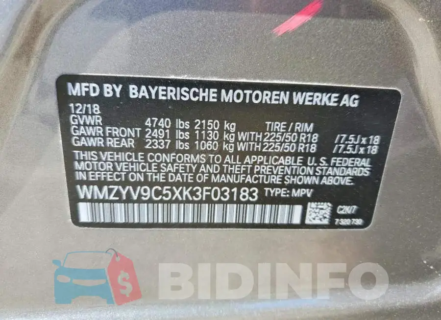 WMZYV9C5XK3F03183 Photo# 12