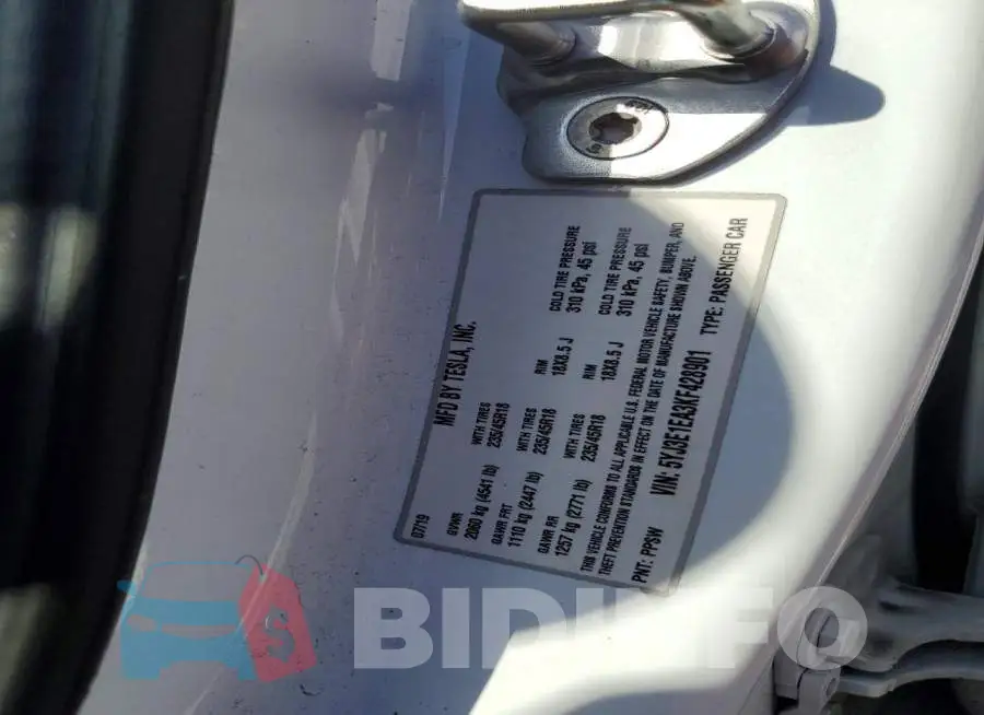 5YJ3E1EA3KF428901 Photo# 13