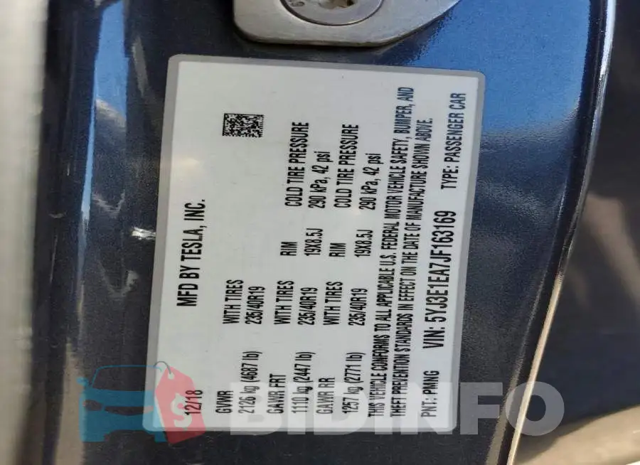 5YJ3E1EA7JF163169 Photo# 12