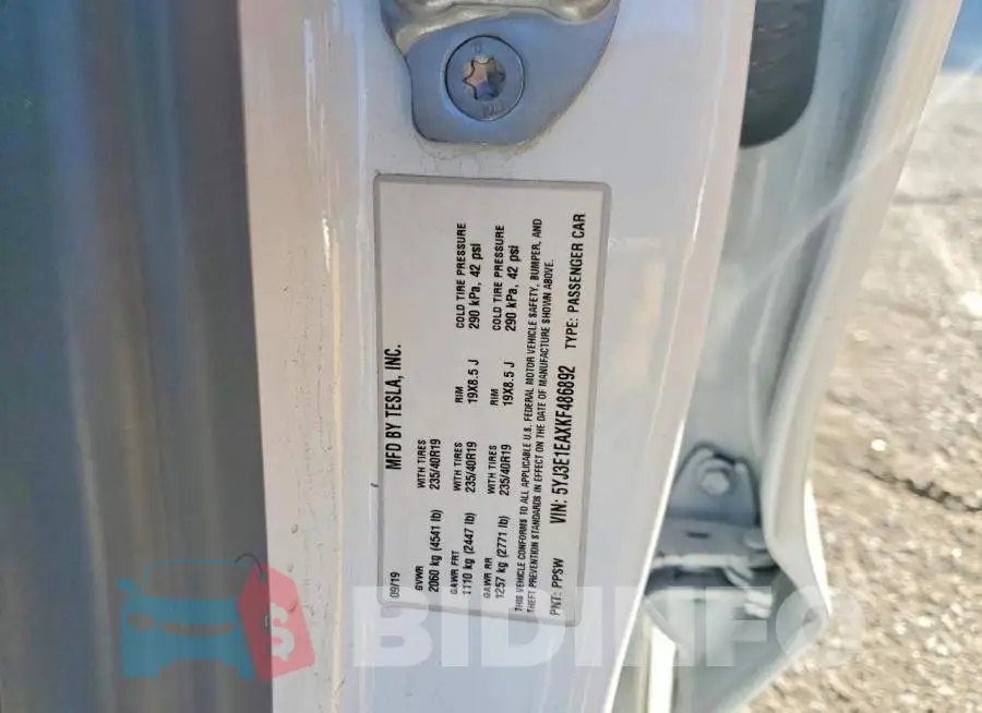 5YJ3E1EAXKF486892 Photo# 13