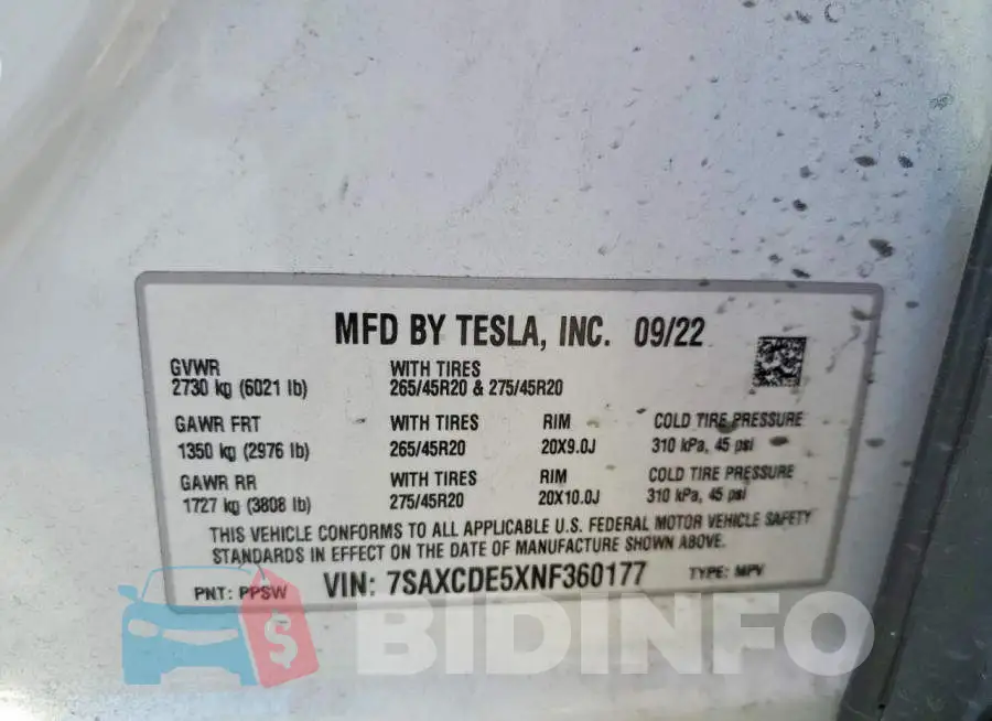 7SAXCDE5XNF360177 Photo# 13