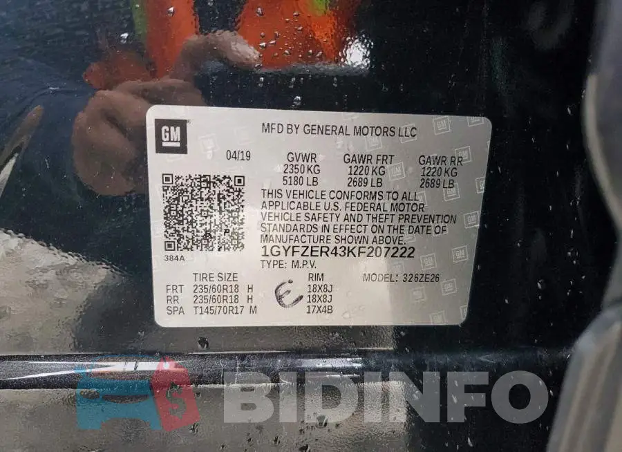 1GYFZER43KF207222 Photo# 14