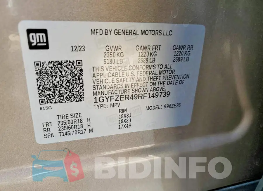 1GYFZER49RF149739 Photo# 13