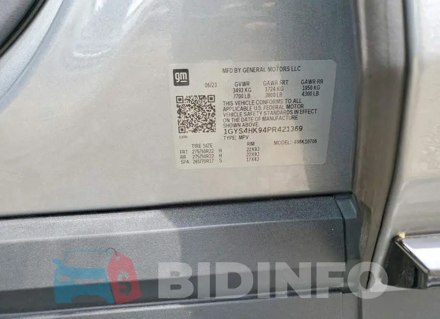 1GYS4HK94PR421369 Photo# 13
