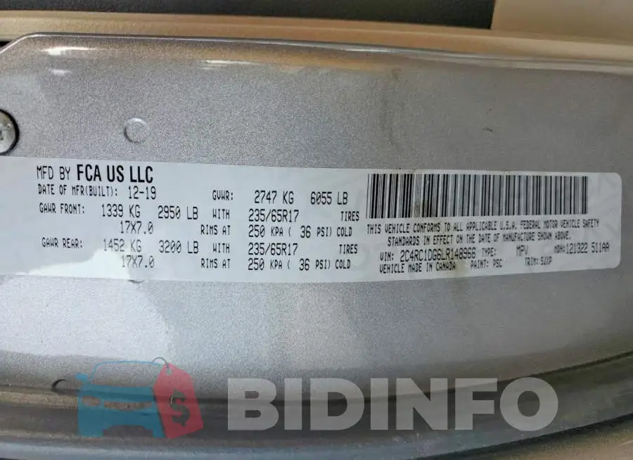 2C4RC1DG6LR148966 Photo# 13