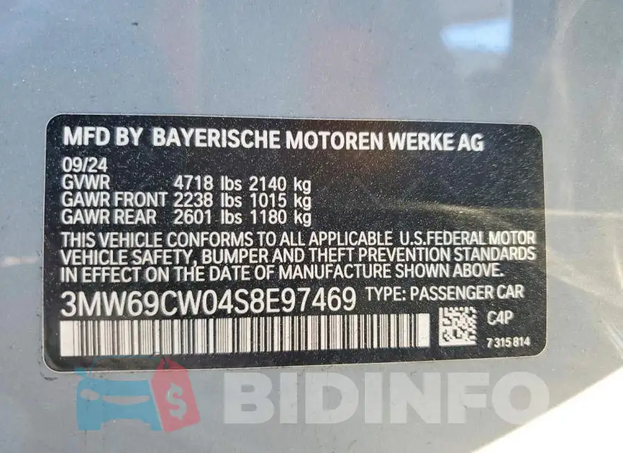 3MW69CW04S8E97469 Photo# 12