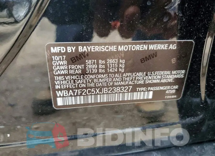 WBA7F2C5XJB238327 Photo# 12