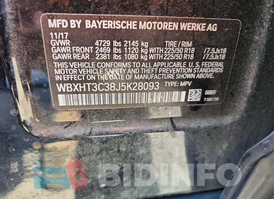 WBXHT3C38J5K28093 Photo# 12