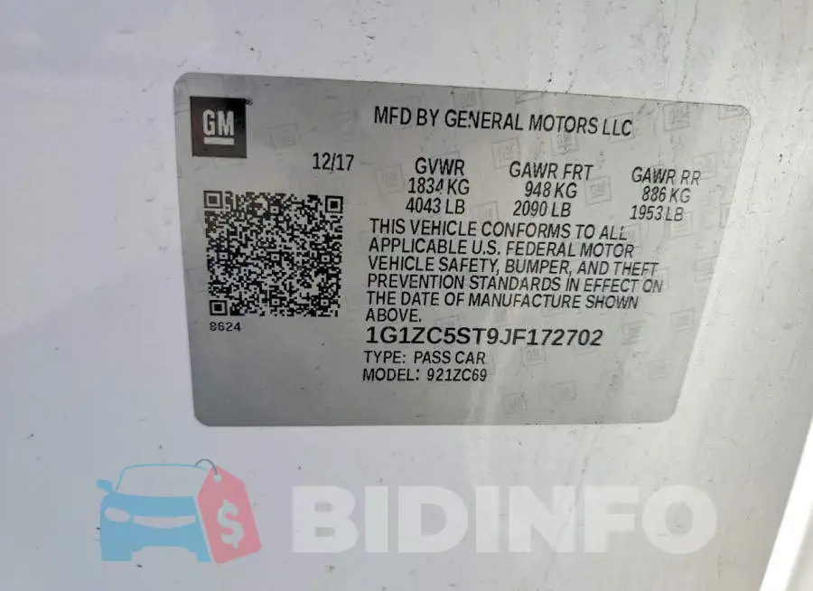 1G1ZC5ST9JF172702 Photo# 12
