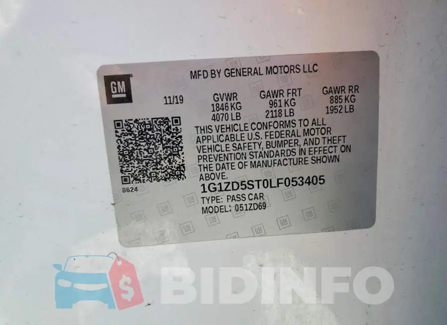 1G1ZD5ST0LF053405 Photo# 12