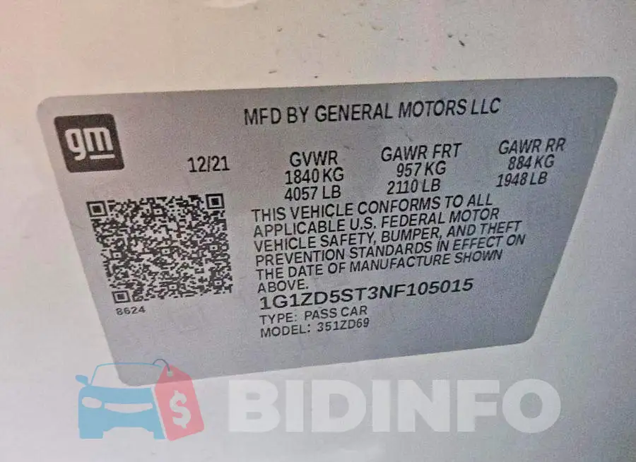 1G1ZD5ST3NF105015 Photo# 12
