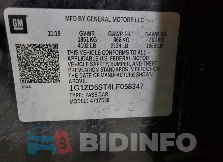 1G1ZD5ST4LF058347 Photo# 12