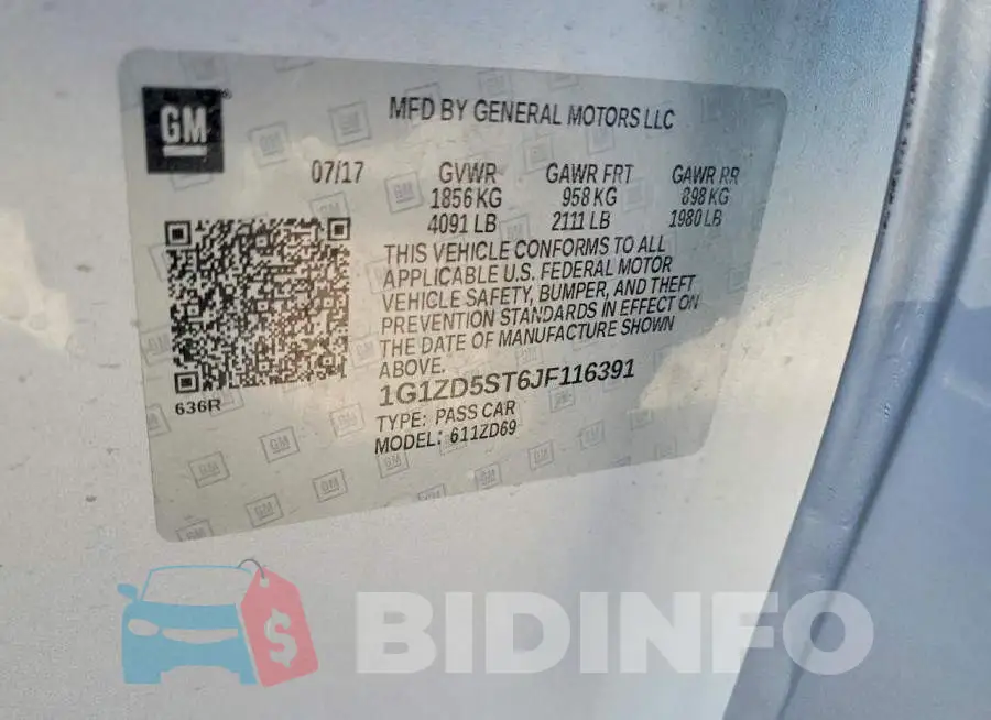 1G1ZD5ST6JF116391 Photo# 13