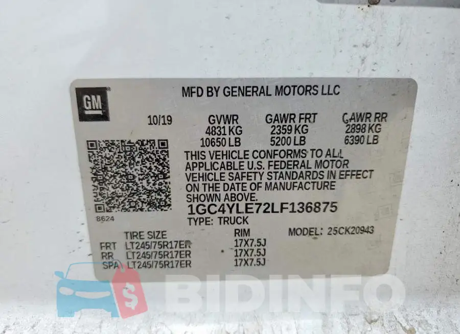 1GC4YLE72LF136875 Photo# 12