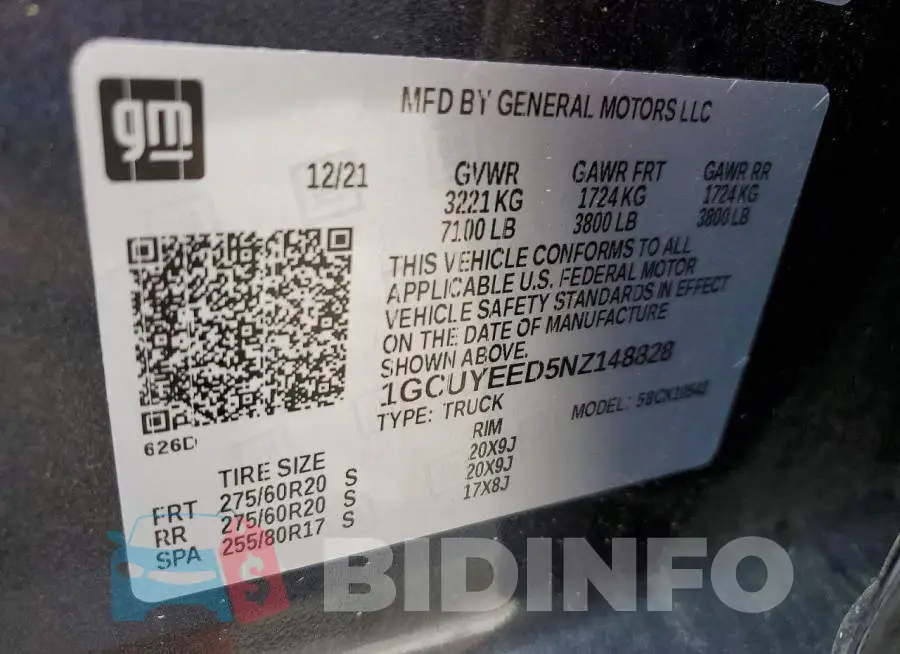 1GCUYEED5NZ148828 Photo# 12