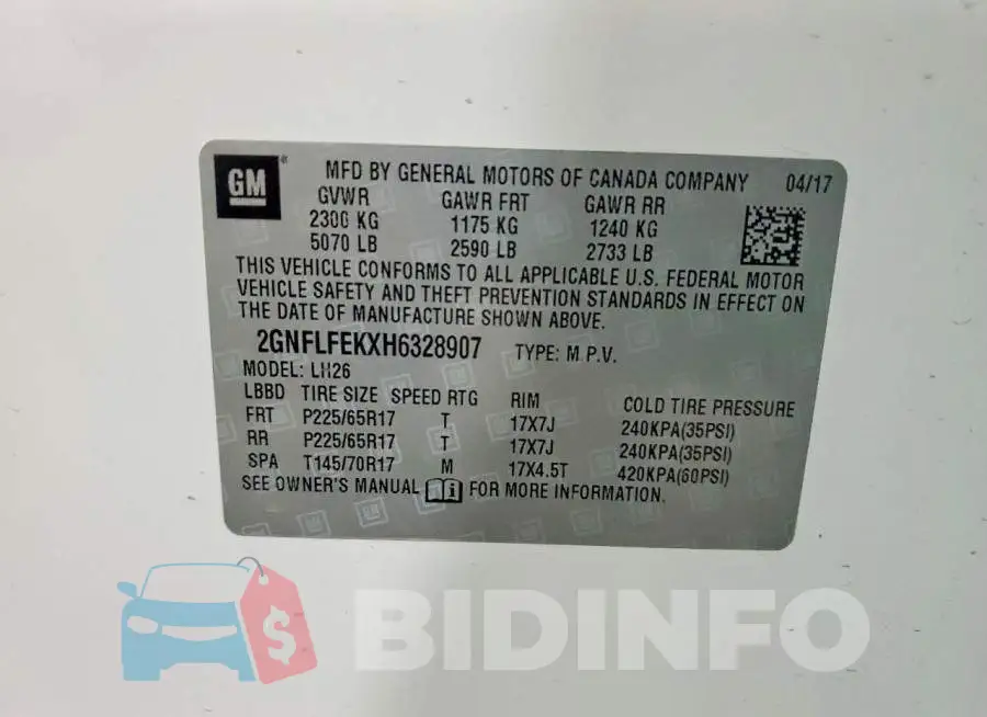 2GNFLFEKXH6328907 Photo# 13