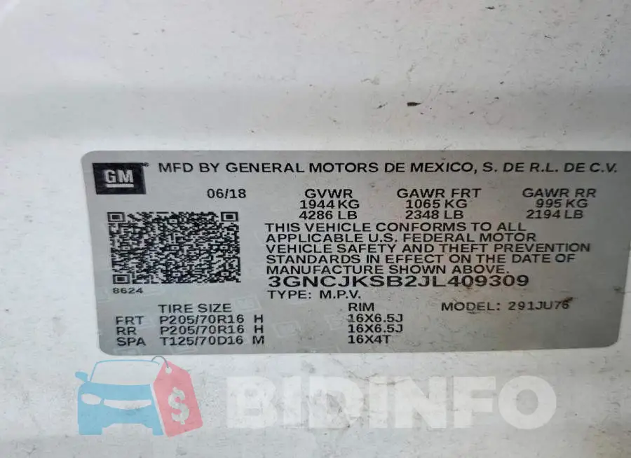 3GNCJKSB2JL409309 Photo# 14