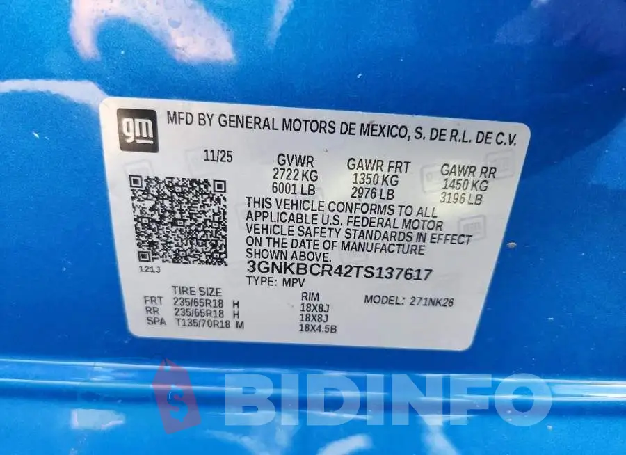 3GNKBCR42TS137617 Photo# 13