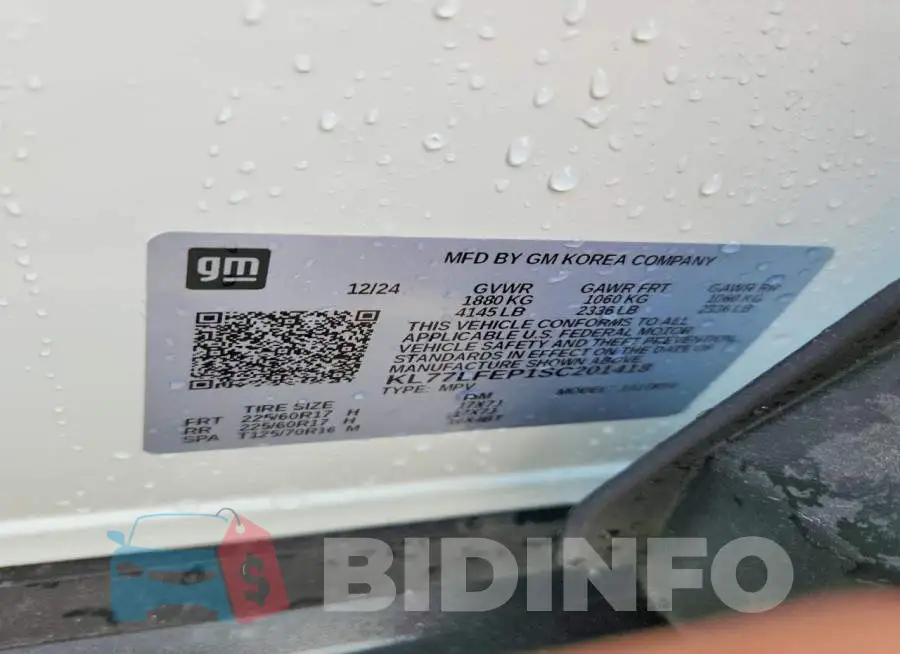 KL77LFEP1SC201418 Photo# 13
