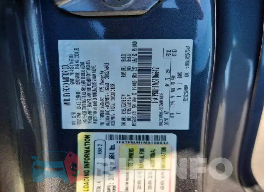 1FATP8UH1M5106642 Photo# 13