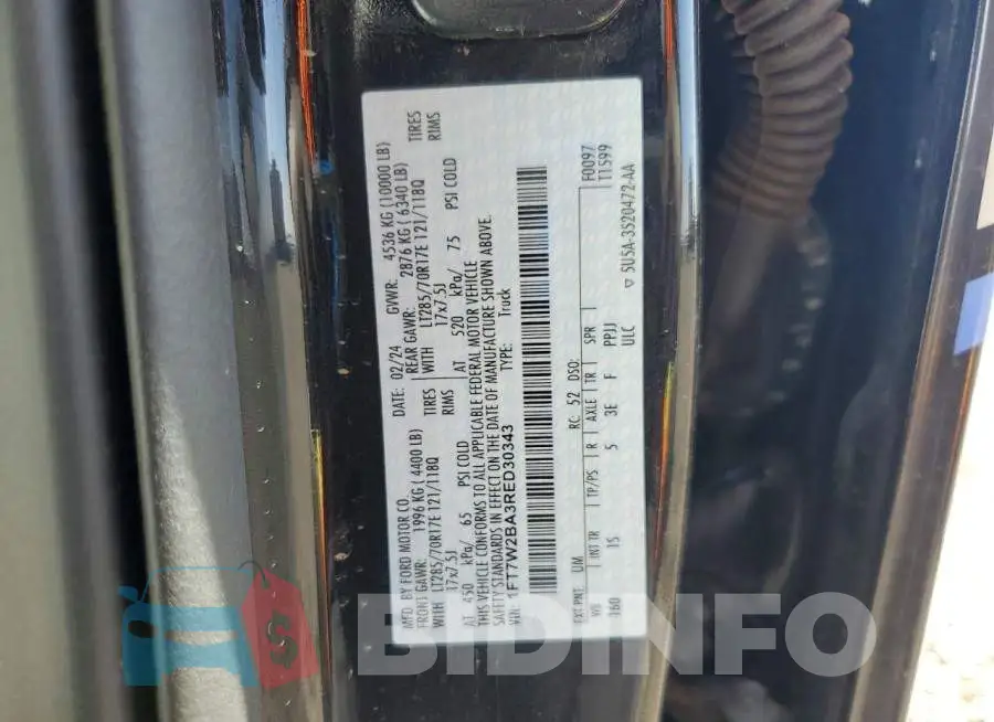 1FT7W2BA3RED30343 Photo# 12