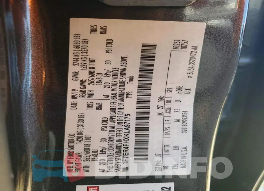 1FTER4FHXKLA97175 Photo# 13