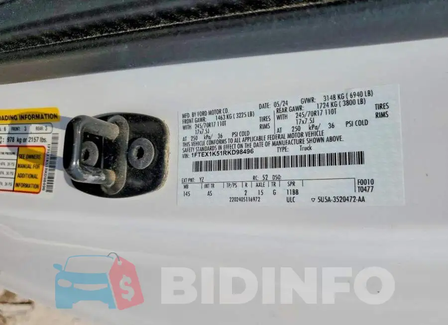 1FTEX1K51RKD98496 Photo# 12