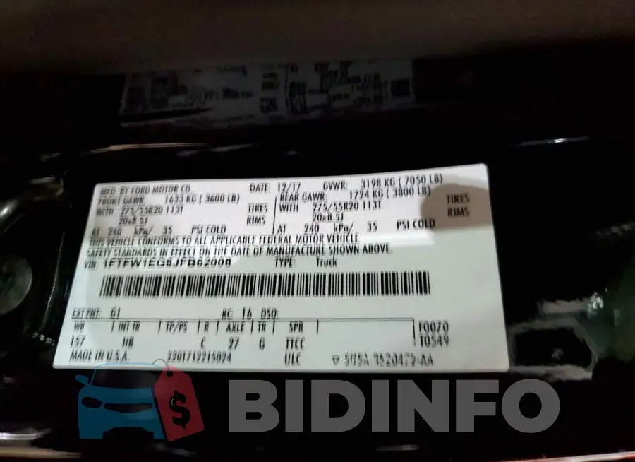 1FTFW1EG8JFB62008 Photo# 13
