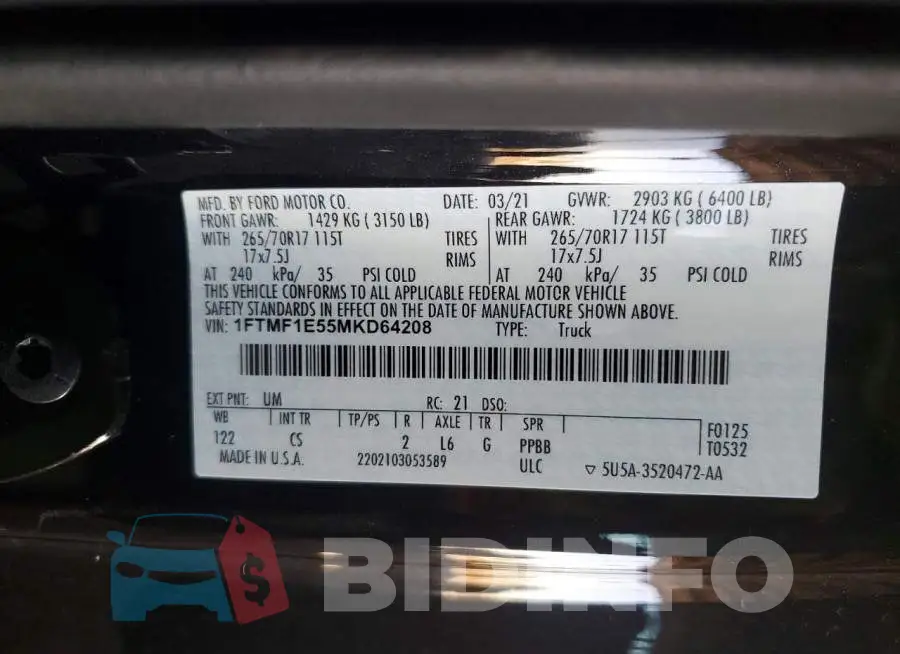1FTMF1E55MKD64208 Photo# 12