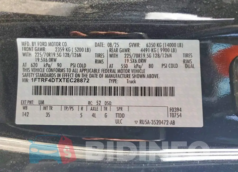 1FTRF4DTXTEC28872 Photo# 13