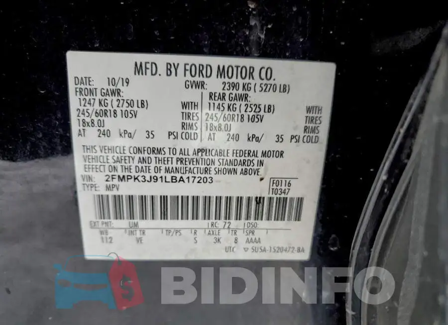 2FMPK3J91LBA17203 Photo# 13