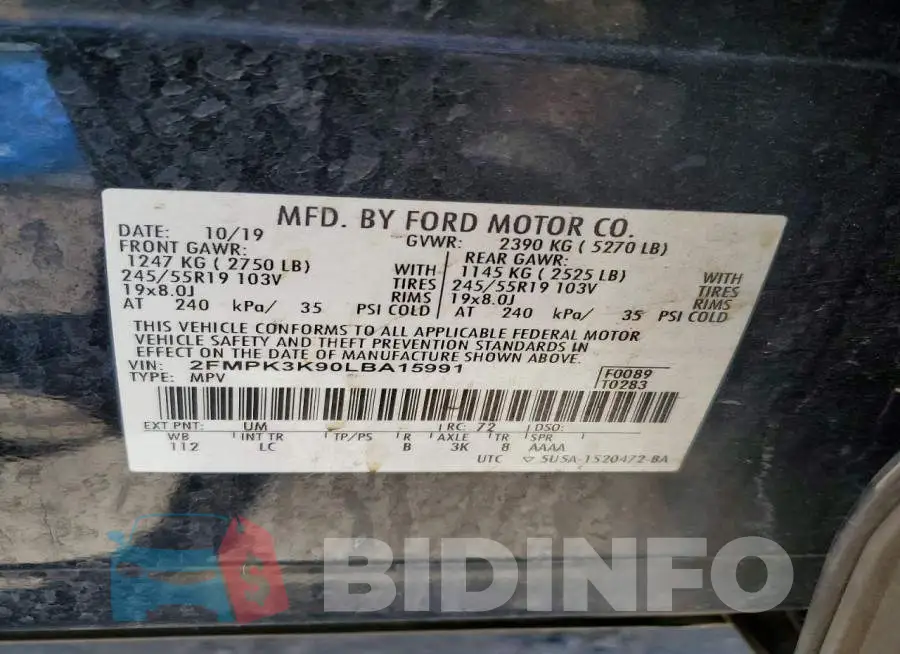 2FMPK3K90LBA15991 Photo# 14