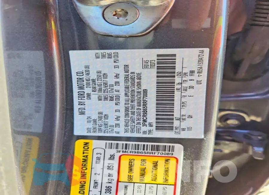 3FMCR9B65RRF70089 Photo# 13