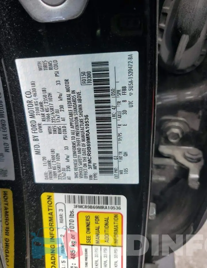 3FMCR9B69MRA10536 Photo# 12