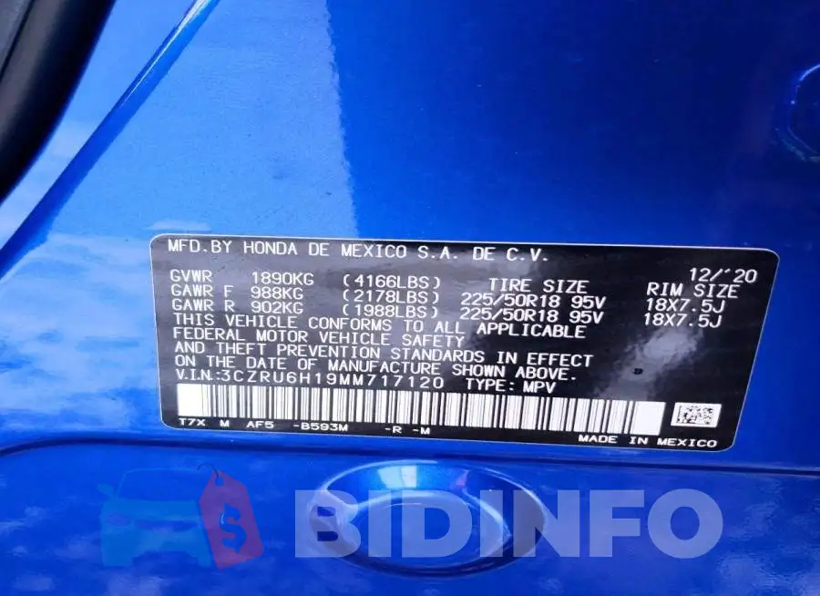 3CZRU6H19MM717120 Photo# 13
