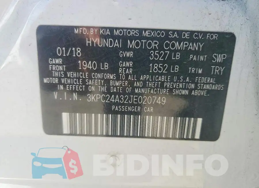 3KPC24A32JE020749 Photo# 13
