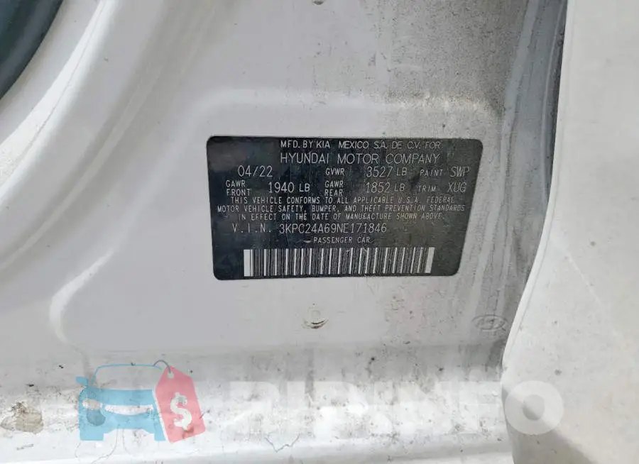 3KPC24A69NE171846 Photo# 12