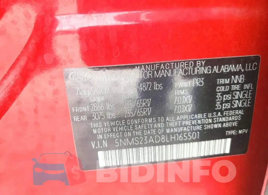 5NMS23AD8LH165501 Photo# 13